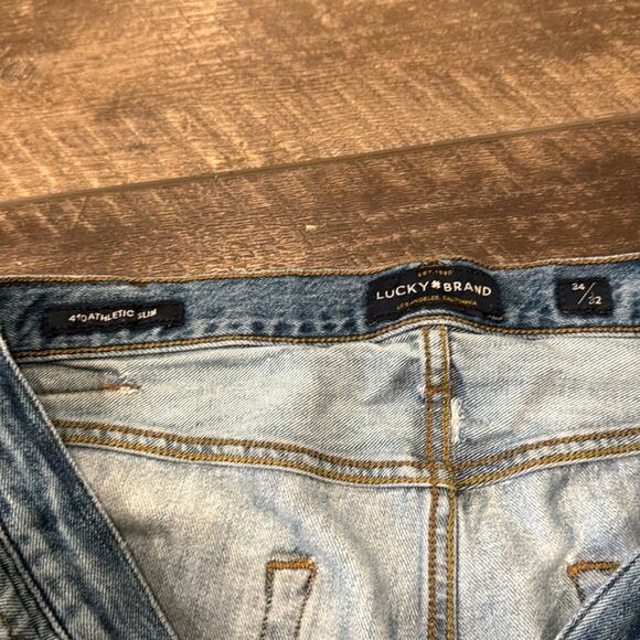 Lucky Brand Men's 410 Athletic Fit Slim Straight Jean Medium Wash Size 34x32 - Picture 7 of 9